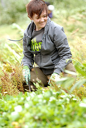 Picture of student in garden