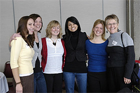 Norwegian graduates of Augsburg and their families after commencement in 2002