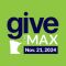 give to the max logo on a green background